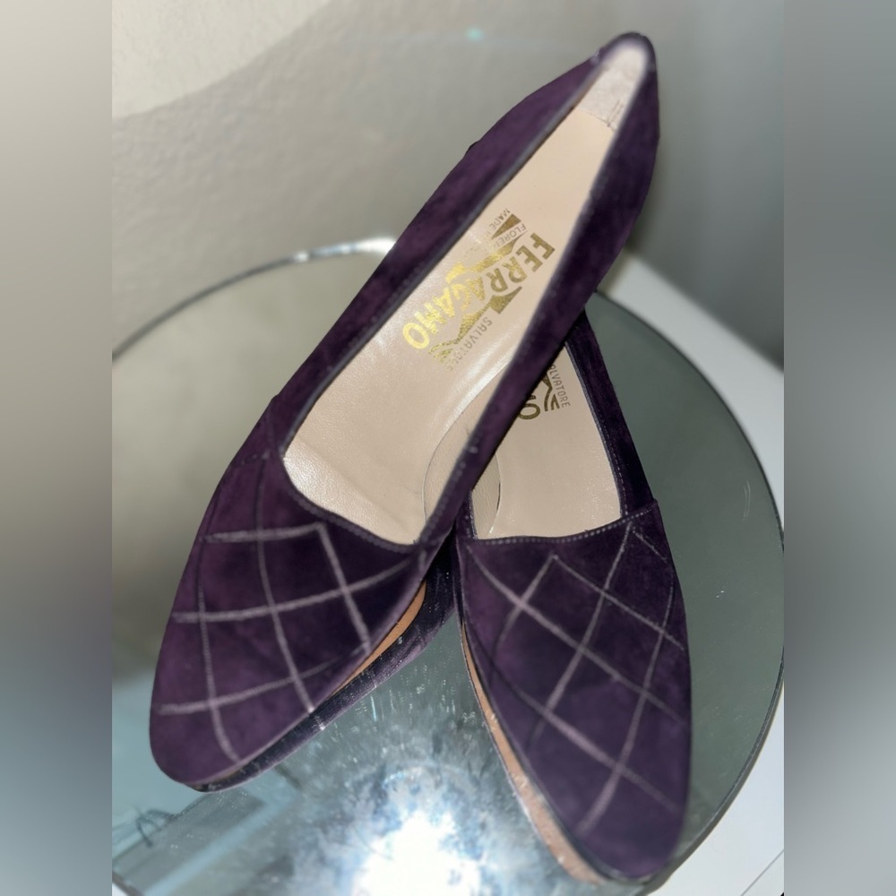 Salvatore Ferragamo Small Heeled Loafers, Size 9 - Picture 1 of 6